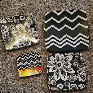 Missoni Black and White Plate Set Chevron Floral Melamine